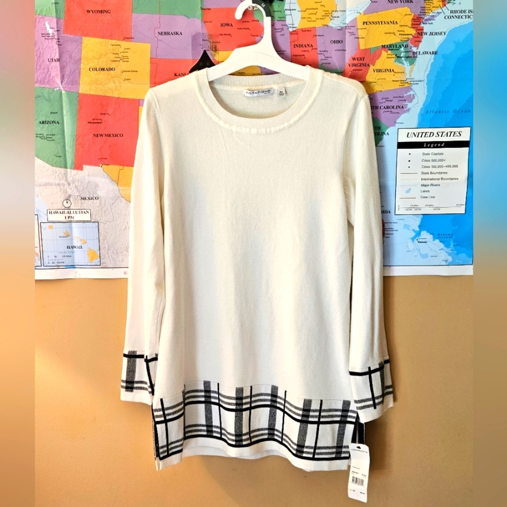NWT Notations Petite Medium Knit Top